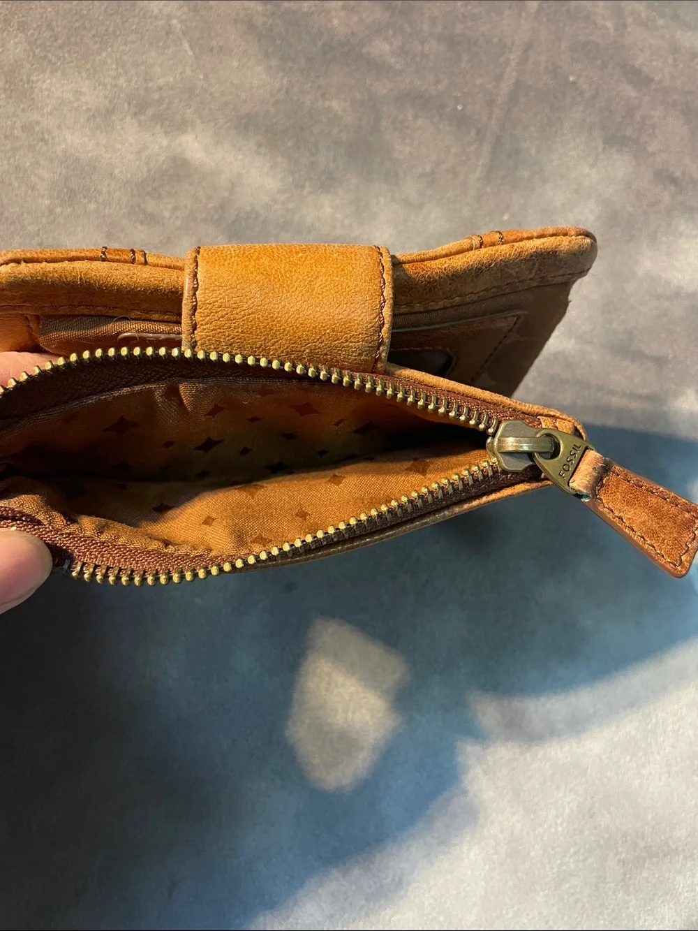 Fossil Tan Leather Wallet | Long Live Vintage